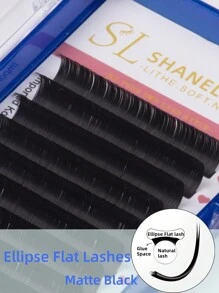 12 Reihen klassische flache elliptische Wimpern aus Kaschmir 0,20 0,25 0,15 J C D Curl matte schwarze elliptische gespaltene Spitzen klassische flache Wimpernverlängerung 8-15 mm super matte extrem weiche Seide flache Wimpernverlängerung Einzelfasern, Kunstfell-Flach-Wimpern, Wimpernbüschel, Einzelwimpern, Wimpern, Falsche Wimpern
