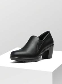 Women'S Chunky Low Block Heel Pumps Comfort Oxfords Shoes - màu đen - Xem 1