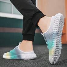 Nam Đúng mốt Thoáng khí Dệt Dép đi trong nhà , Thoải mái Không trượt Giải trí Dép đi trong nhà , Thích hợp Đối với Các hoạt động ngoài trời - Màu xanh lam - Xem 3