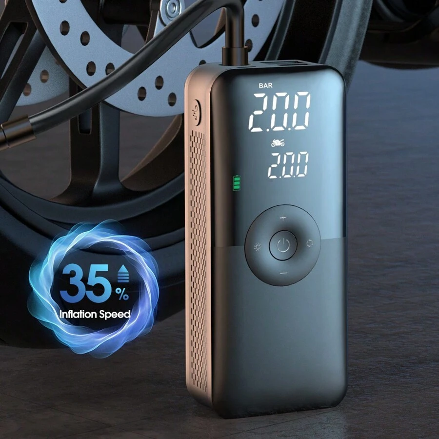 Carsun 12v汽車充氣機,便攜式輪胎充氣器,電動摩托車充氣機,汽車自行車充氣機