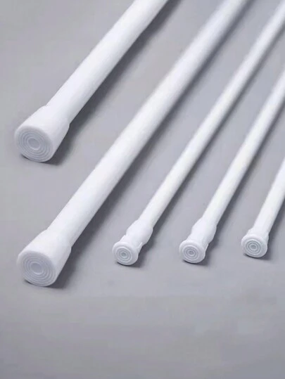 1pc Expandable Multifunctional Shower Curtain Rod With Built-In Spring, 2 Bathroom Track Hooks, Adjustable Sliding Hooks, Multipurpose Cabinet Door Storage Rack, Wall-Mounted Towel Bar, For Decorative Curtain, Shower Curtain, Bathroom Accessories Home Bathroom Decor Fall Decor Back To School