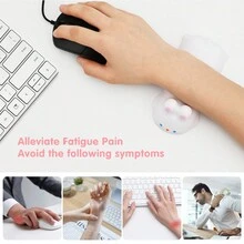 2 PCS Cute Wrist Rest Mouse Pad: Wrist Support Desk Mat Mini Wrist Support, Ergonomic Mouse Pad For Wrist Pain Relief, Mouse Wrist Rest For Laptop Keyboard Computer - Multicolor - View 4