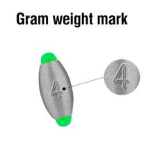 19入組/套釣魚鉛錘釣線重量鉛錘4g 5g 7g 10g 14g附帶收納盒橄欖形內芯釣魚鉛錘裝配（盒子顏色隨機） - 灰色 - 查看 4