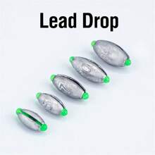 19入組/套釣魚鉛錘釣線重量鉛錘4g 5g 7g 10g 14g附帶收納盒橄欖形內芯釣魚鉛錘裝配（盒子顏色隨機） - 灰色 - 查看 5