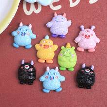 6pcs/12pcs Cute Cartoon Little Monster Shaped Refrigerator Magnet, Kitchen Decoration - Multicolor - View 6