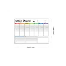 1pc Fridge Calendar Magnetic Dry Erase Calendar Whiteboard Calendar/Weekly Planner For Refrigerator Planners - White - View 3
