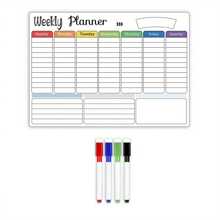 1pc Fridge Calendar Magnetic Dry Erase Calendar Whiteboard Calendar/Weekly Planner For Refrigerator Planners - White - View 6