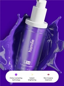 Hismile Three Piece Set, Include V34 COLOUR CORRECTOR,One PAP+ Whitening Toothpaste And PAP+ Whitening Strips,Purple Teeth Whitening Teeth Cleaning Mousse,Powerful Teeth Brightening Technology Washing Toothpaste, Deeply Cleaning At Home Travel., For Daily Use - V34 Tooth Tinting Essence + Whitening Toothpaste + Whitening Tooth Strips - View 3