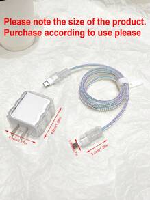 Set de 5 piezas de protectores transparentes con diseño de ondas marinas - 1,5m dispositivo enrollador, fijador de cable, cable de datos anti-rotura, cubierta protectora del cabezal de carga TPU, compatible con cable de carga rápida de 20 w de las series Apple 12/13/14, protector de cable y protector de cargador