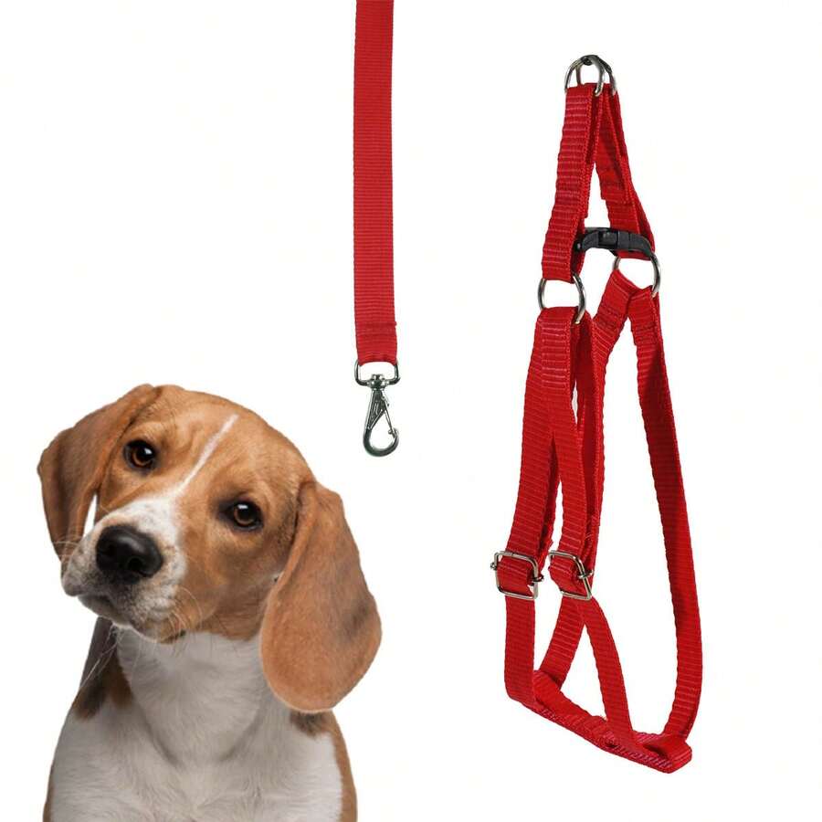 Pet Collars, Leashes & Harnesses Sets - Đỏ - Xem 1
