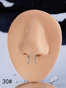 1 件酷炫朋克鼻中隔珠宝骷髅尖刺鼻环耳环鼻中隔响片环 8 毫米 10 毫米不锈钢十字花蜜蜂鼻环环铰链段无缝响片环 Rook 耳环海螺耳轮耳屏穿孔珠宝日常佩戴 - 彩色 - 查看 16