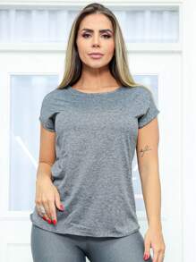 Women Sports Tees & Tanks - 灰色 - 查看 4