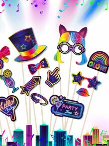 30入組霓虹燈照相亭道具,發光派對照相亭配件,適用於生日婚禮聖誕狂歡派對裝飾,有趣自拍道具 - Neon - 查看 8