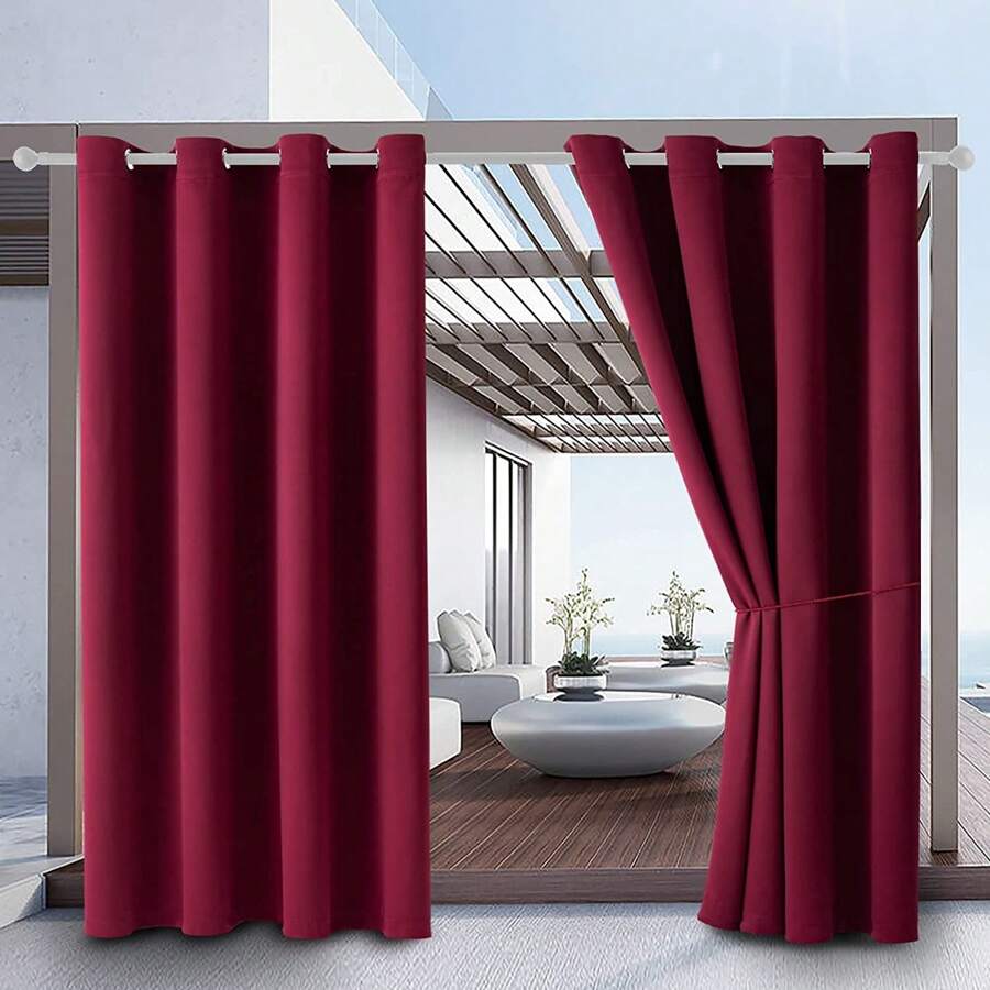 Curtains - 酒紅色 - 查看 1