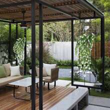 1入組/2入組/4入組門廊前掛懸垂灌木植物外部裝飾,防紫外線人工戶外塑料綠色灌木植物,假花盆栽家庭花園春季裝飾懸垂籃室內外裝飾 - 橘色 - 查看 5