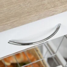 HOMCOM Rolling Kitchen Cart, Utility Storage Cart With 4 Basket Drawers & Side Racks, Wheels For Dining Room - Brown - View 7