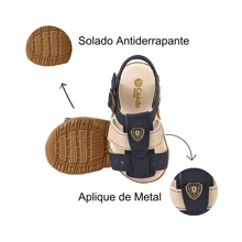 Sandália Bebê Papete Masculina Macia Baby Confortável Infantil