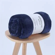 1入純色深藍色絨面毛毯,現代簡約風格的聚酯纖維絨面毛毯,柔軟、舒適、溫暖、攜帶方便,適用於客廳、家庭、寵物、汽車、旅行,適用於各季節 - 藏蓝色 - 查看 2
