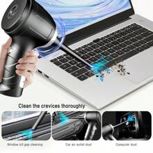 CascadeVac 迷你強力車用吸塵器,無線家用清潔器,手持式無線廚房吸塵器,具有吹風和吸塵功能,適用於清潔汽車內飾,家庭,廚房,鍵盤,沙發等 - 黑色 - 查看 4