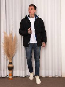 Men Winter Coats - 藍色 - 查看 5