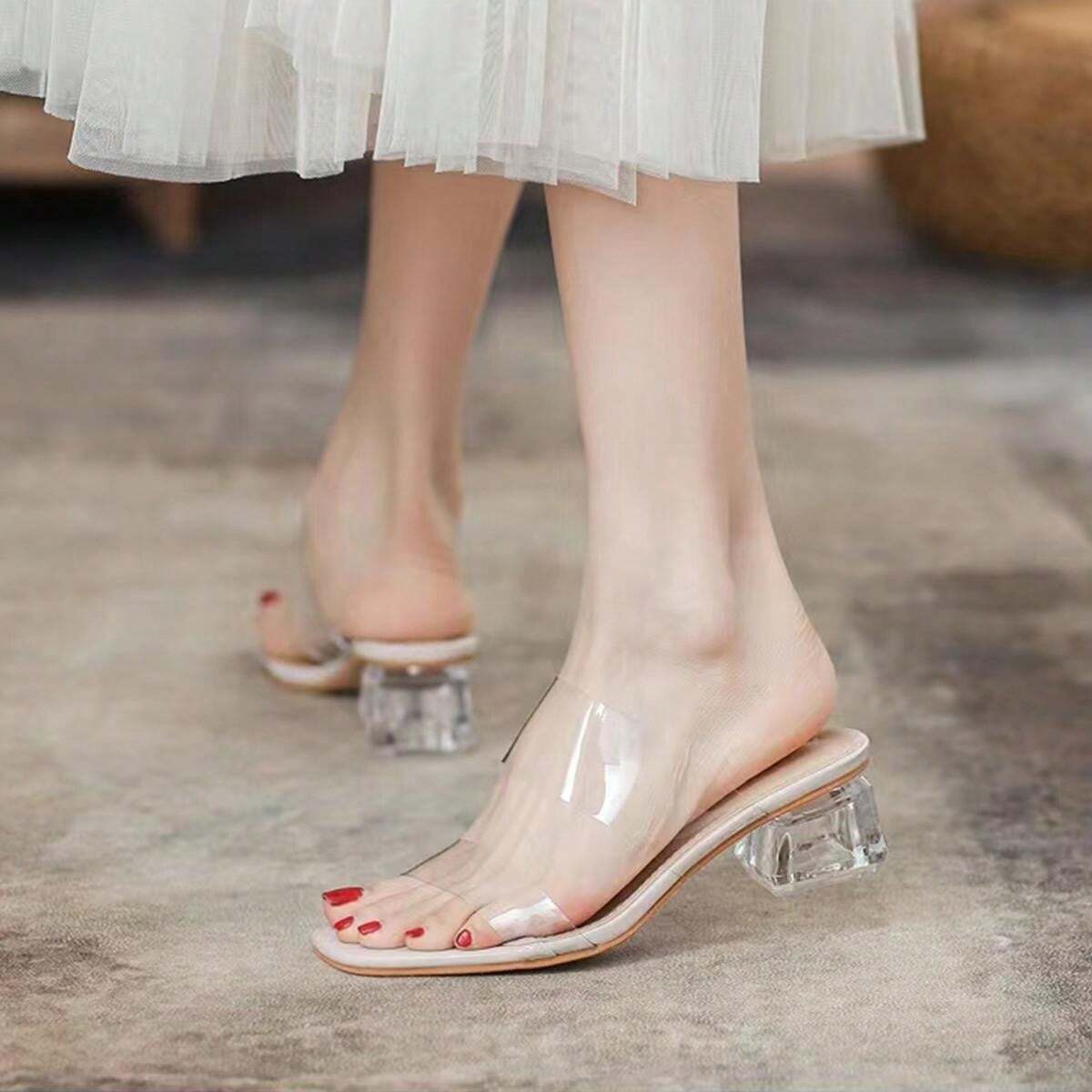 Zapatos Transparentes De Mujer