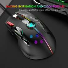 M2 Chuột chơi game có dây 12000 DPI , Chơi game , Sắc độ RGB , 11 Lập trình được + Nút , Thiết kế Đối với PC Và , Tổ ong Chuột - màu đen - Xem 6
