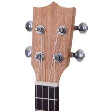 HOMCOM Ukelele 21 Pulgada Ukelele Soprano de Iniciación para Principiantes Ukelele Concierto Hawaiian Cuerdas Aquila de Nylon Material Madera 53x17,5x6,2 cm - Marrón - Ver 4