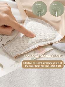 One Piece Of Embarrassment-Proof Invisible Triangle Panties With Latex Pad And Seamless Crotch - Apricot - View 2