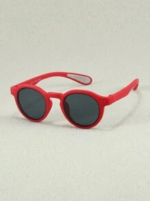 1副流行的圓框時尚兒童眼鏡,tpee材料,3-14歲 - 紅色 - 查看 3