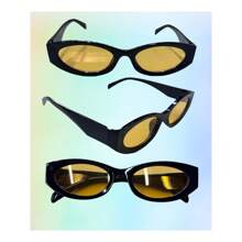 女士時尚眼鏡,休閒日常使用的完美禮物,適合送給好友 - 黃色 - 查看 1