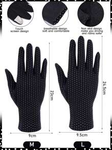 1pair Women's Anti-Slip Uv Protection Gloves For Driving And Riding In Summer