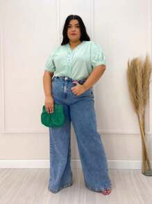 Plus Size Women Tops - Màu xanh Ô liu - Xem 4