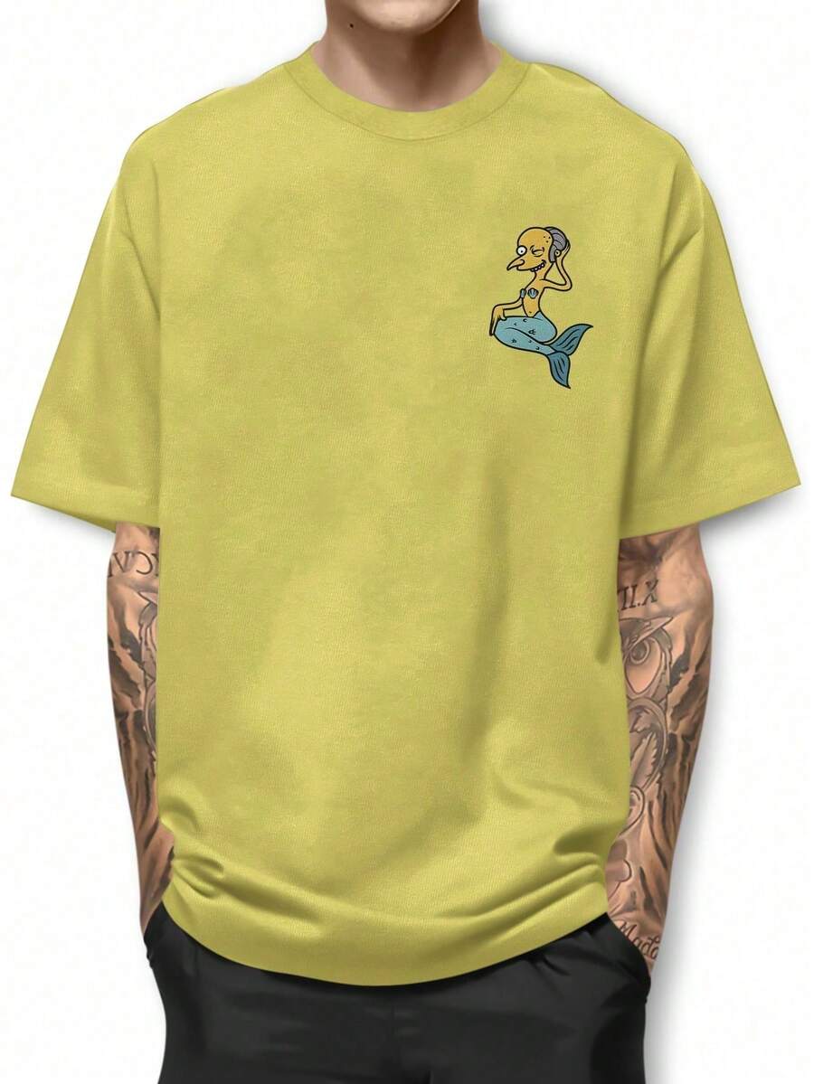 Men T-Shirts - 黃色 - 查看 1