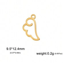 5pcs/Set Stainless Steel Spider Web, Fish Tail, Sun, Light Wing Shaped Mini Pendant For Diy Bracelet, Necklace And Other Jewelry Accessories - Fashion Series - View 16