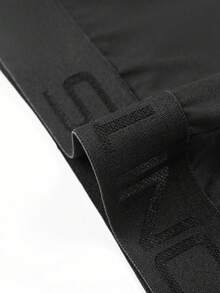 2pcs Men's Breathable And Comfortable Open Front Boxer Briefs - Black - View 7