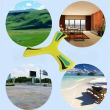 1 Miếng Đồ chơi tương tác Xốp EVA Tay Ném Boomerang - Màu vàng - Xem 3