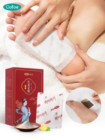 Cofoe 50pcs/Box Wormwood/Ginger Foot Pacthes Natural Herbal Feet Plasters For Adult