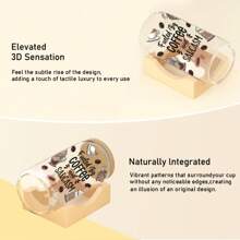 NJCHARMS 16盎司玻璃杯貼花 咖啡豹紋uv Dtf包裝轉印貼紙 防水定制金屬塑料文具貼紙 - 彩色 - 查看 5