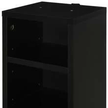 HOMCOM 204 CD Media Display Shelf Unit Set Of 2 Blu-Ray Tower Rack W/ Adjustable Shelves Bookcase Storage Organiser - Black - View 9