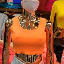 Women Tops - 橘色 - 查看 2