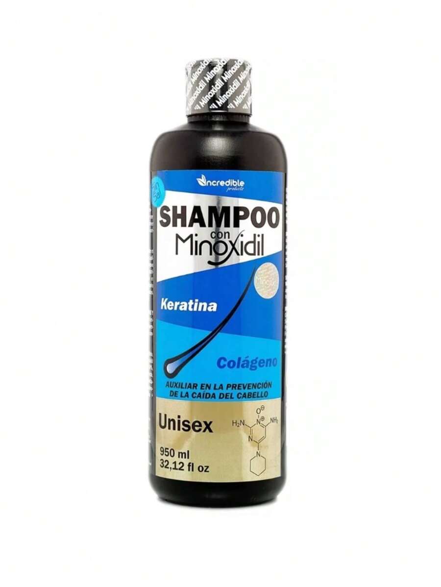 Incredible Minoxidil Shampoo With Collagen And Keratin, Unisex, 950ml, Strengthens And Repairs - Royal Blue - View 1