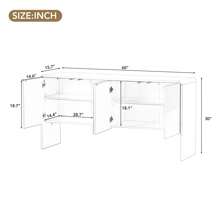 Nestfair 60"L Minimalist Style Sideboard With 4 Doors