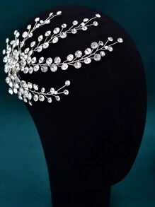 1pc Shiny Handmade Rhinestone Bridal Hair Comb, Suitable For Parties, Dances, Weddings Royal Boho Tiaras