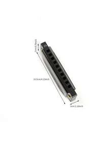 10-Hole C Key Diatonic Harmonica, Black Color, Beginner Friendly - Black - View 2