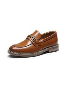 Boys Dress Shoes Slip-On Penny Loafer(Toddler/Little Kid/Big Kid) - 棕色 - 查看 5