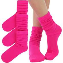 Calcetines por Encima de la Rodilla de Mujer - Rosa Fucsia - Ver 1