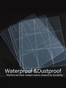 270 Pockets Baseball Card Trading Card Pages, 30 Pages 9 Pockets Trading Card Storage Album Pages, 11-Hole Suitable For 3-Ring Binder Protective Sheets, Prefect For Sports Card, Coupon, Business Card - White - View 7