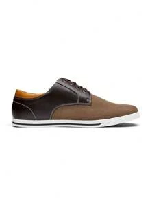 Men's Vintage Multicolor Casual Comfortable Dress Shoes Non-Slip Student Sneakers For Business And Walking Commute - 摩卡棕 - 查看 5