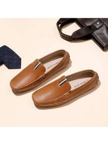 Men's Driving Moccasins Penny Loafers Slip On Loafer Shoes - 咖啡棕 - 查看 8