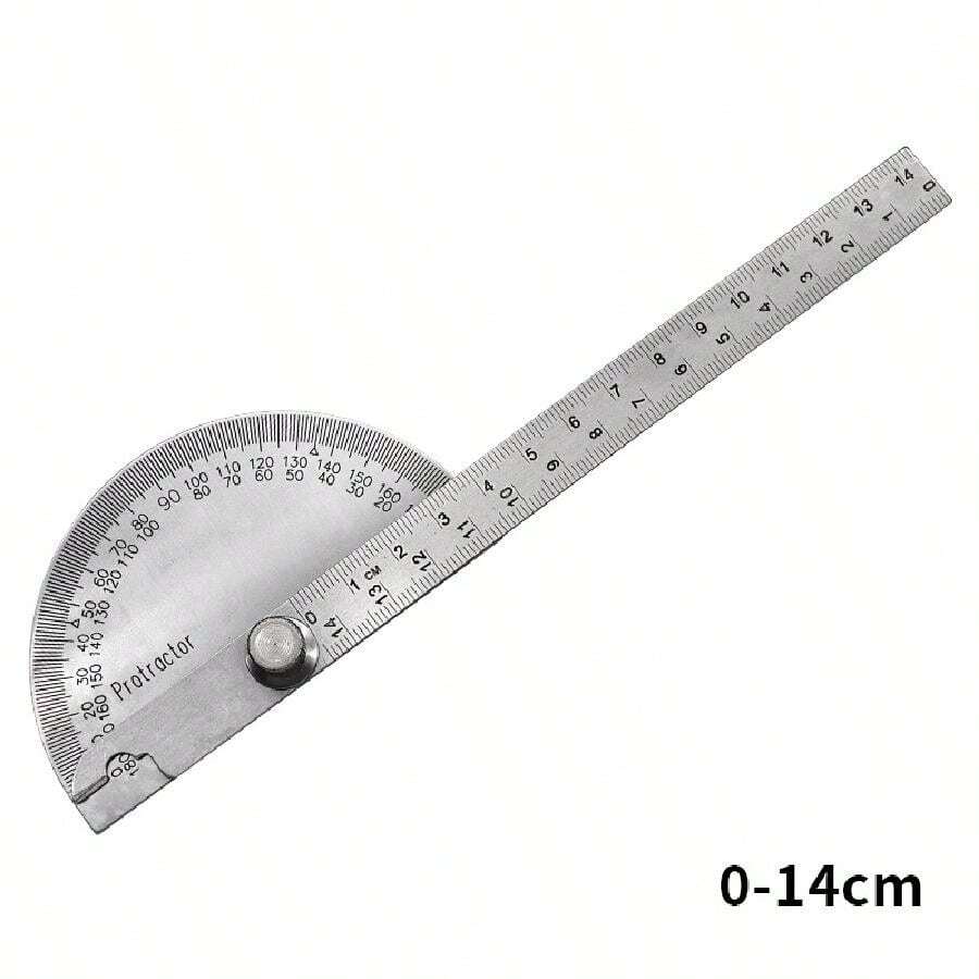 1PC 180 Digital Protractor Stainless Steel Protractor Swing Arm Protractor 180 Degree Protractor Angle Gauge Stainless Steel Protractor Ruler Round Head Protractor Goniometer - Silver - View 1